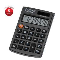 Калькулятор карманный Citizen SLD-200NR, 8 разрядов, двойное питание, 62*98*10мм, черный фото Калькулятор карманный Citizen SLD-200NR, 8 разрядов, двойное питание, 62*98*10мм, черный