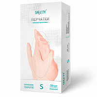 Перчатки виниловые смотровые 50 пар (100 штук), размер S (малый), прозрачные, SAF&TY фото Перчатки виниловые смотровые 50 пар (100 штук), размер S (малый), прозрачные, SAF&TY