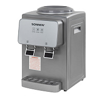 Кулер для воды SONNEN TSE-02GP, настольный, НАГРЕВ/ОХЛАЖДЕНИЕ ЭЛЕКТРОННОЕ, 2 крана, серебристый, 455745 фото Кулер для воды SONNEN TSE-02GP, настольный, НАГРЕВ/ОХЛАЖДЕНИЕ ЭЛЕКТРОННОЕ, 2 крана, серебристый, 455745