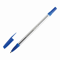 Ручка шариковая STAFF "BP-03", СИНЯЯ, корпус прозрачный, узел 1 мм, линия письма 0,5 мм, 143742 фото Ручка шариковая STAFF "BP-03", СИНЯЯ, корпус прозрачный, узел 1 мм, линия письма 0,5 мм, 143742