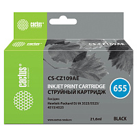Картридж струйный CACTUS (CS-CZ109AE) для HP Deskjet I3525/5525/4515/4525, черный фото Картридж струйный CACTUS (CS-CZ109AE) для HP Deskjet I3525/5525/4515/4525, черный