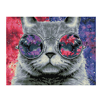 Алмазная мозаика ТРИ СОВЫ "Кошачий космос", 40*50см, холст на деревянном подрамнике, картонная коробка с пластиковой ручкой фото Алмазная мозаика ТРИ СОВЫ "Кошачий космос", 40*50см, холст на деревянном подрамнике, картонная коробка с пластиковой ручкой