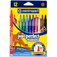 Фломастеры 12 ЦВЕТОВ CENTROPEN "Just Perfect", смываемые, устойчивы к высыханию, 2510/12KK, 7 2510 1285 фото Фломастеры 12 ЦВЕТОВ CENTROPEN "Just Perfect", смываемые, устойчивы к высыханию, 2510/12KK, 7 2510 1285