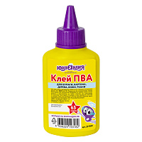 Клей ПВА ЮНЛАНДИЯ (бумага, картон, дерево), 65 г, 227380 фото Клей ПВА ЮНЛАНДИЯ (бумага, картон, дерево), 65 г, 227380