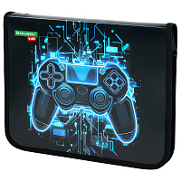 Папка для тетрадей BRAUBERG KIDS А5, 1 отделение, пластик, молния вокруг, "Digital gamepad", 273326 фото Папка для тетрадей BRAUBERG KIDS А5, 1 отделение, пластик, молния вокруг, "Digital gamepad", 273326