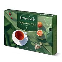 Чай GREENFIELD "Pyramid Tea Collection" ассорти 6 вкусов, НАБОР 30 пирамидок, 1768-10 фото Чай GREENFIELD "Pyramid Tea Collection" ассорти 6 вкусов, НАБОР 30 пирамидок, 1768-10