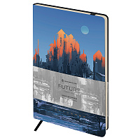 Записная книжка А5 80л. ЛАЙТ, кожзам, Greenwich Line "Future. Fallen city", с резинкой, тиснение фольгой, блок в линию фото Записная книжка А5 80л. ЛАЙТ, кожзам, Greenwich Line "Future. Fallen city", с резинкой, тиснение фольгой, блок в линию