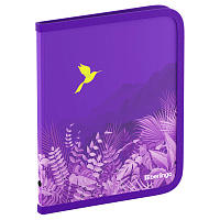 Папка на молнии Berlingo "Flower Art" А5+, 600мкм, с рисунком фото Папка на молнии Berlingo "Flower Art" А5+, 600мкм, с рисунком