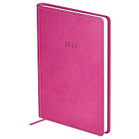 Ежедневник датированный 2026г., А6, 176л., твердый переплет, кожзам, BG "Winner. Fuchsia", фуксия фото Ежедневник датированный 2026г., А6, 176л., твердый переплет, кожзам, BG "Winner. Fuchsia", фуксия
