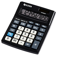 Калькулятор настольный Eleven Business Line CMB1001-BK, 10 разрядов, двойное питание, 102*137*31мм, черный фото Калькулятор настольный Eleven Business Line CMB1001-BK, 10 разрядов, двойное питание, 102*137*31мм, черный