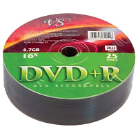Диски DVD+R (плюс) VS, 4,7 Гб, 16x, Bulk (термоусадка без шпиля), КОМПЛЕКТ 25 шт., VSDVD, VSDVDPRS2501 фото Диски DVD+R (плюс) VS, 4,7 Гб, 16x, Bulk (термоусадка без шпиля), КОМПЛЕКТ 25 шт., VSDVD, VSDVDPRS2501