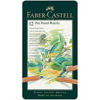 Карандаши цветные пастельные Faber-Castell Pitt 12 цветов в металлической коробке фото Карандаши цветные пастельные Faber-Castell Pitt 12 цветов в металлической коробке