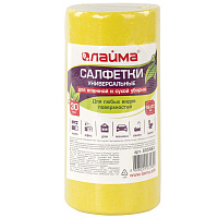 Салфетки ВИСКОЗНЫЕ универсальные STANDART, 18х25 см, В РУЛОНЕ 30 шт., 80 г/м2, желтые, LAIMA, К4128, 605493 фото Салфетки ВИСКОЗНЫЕ универсальные STANDART, 18х25 см, В РУЛОНЕ 30 шт., 80 г/м2, желтые, LAIMA, К4128, 605493