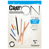 Скетчбук - блокнот 50л., А5 Clairefontaine "Cray ON", на склейке, мелкозерн., 120г/м2 фото Скетчбук - блокнот 50л., А5 Clairefontaine "Cray ON", на склейке, мелкозерн., 120г/м2