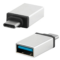 Переходник USB-TypeC RED LINE, F-M, для подключения портативных устройств, OTG, серый, УТ000012622 фото Переходник USB-TypeC RED LINE, F-M, для подключения портативных устройств, OTG, серый, УТ000012622