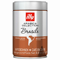 Кофе в зернах Illy Бразилия арабика 100% 250 г (железная банка) фото Кофе в зернах Illy Бразилия арабика 100% 250 г (железная банка)