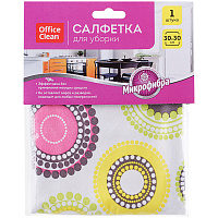 Салфетка для уборки OfficeClean "Универсальная", микрофибра, 30*30см, европодвес фото Салфетка для уборки OfficeClean "Универсальная", микрофибра, 30*30см, европодвес