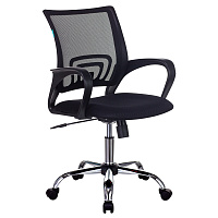 Кресло оператора Бюрократ CH-695N/SL/BLACK, CH, спинка сетка черная TW-01, сиденье ткань черная TW-11, механизм качания (до 150кг)