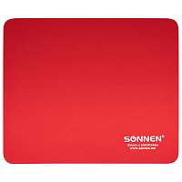 Коврик для мыши SONNEN "RED", резина + ткань, 220х180х3 мм, 513306 фото Коврик для мыши SONNEN "RED", резина + ткань, 220х180х3 мм, 513306