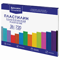 Пластилин классический BRAUBERG "АКАДЕМИЯ КЛАССИЧЕСКАЯ", 36 цветов, 720 г, СТЕК, ВЫСШЕЕ КАЧЕСТВО, 106425 фото Пластилин классический BRAUBERG "АКАДЕМИЯ КЛАССИЧЕСКАЯ", 36 цветов, 720 г, СТЕК, ВЫСШЕЕ КАЧЕСТВО, 106425