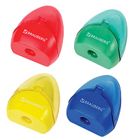 Точилка BRAUBERG BELL с контейнером, пластиковая, конусообразная, цвет корпуса ассорти, 226937 фото Точилка BRAUBERG BELL с контейнером, пластиковая, конусообразная, цвет корпуса ассорти, 226937
