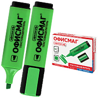 Текстовыделитель ОФИСМАГ, ЗЕЛЕНЫЙ, линия 1-5 мм, 151204