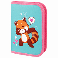 Пенал ПИФАГОР, 1 отделение, полиэстер, 19х13 см, "Red panda", 272283 фото Пенал ПИФАГОР, 1 отделение, полиэстер, 19х13 см, "Red panda", 272283