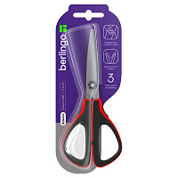 Ножницы Berlingo "Easycut 300", 17,5см, красные, мягкие вставки, европодвес фото Ножницы Berlingo "Easycut 300", 17,5см, красные, мягкие вставки, европодвес