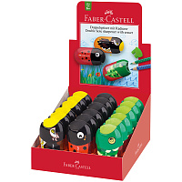 Точилка пластиковая с ластиком Faber-Castell "Animals" 2 отверстия, контейнер, ассорти фото Точилка пластиковая с ластиком Faber-Castell "Animals" 2 отверстия, контейнер, ассорти