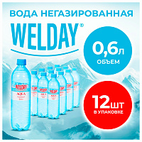 Вода негазированная питьевая WELDAY AQUA (ВЭЛДЭЙ АКВА), 0,6 л, 623760 фото Вода негазированная питьевая WELDAY AQUA (ВЭЛДЭЙ АКВА), 0,6 л, 623760