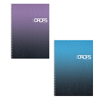 Тетрадь А4 80 л., HATBER, гребень, клетка, глянцевая ламинация, "Drops" (микс в спайке), 088870, 80Т4лВ1гр фото Тетрадь А4 80 л., HATBER, гребень, клетка, глянцевая ламинация, "Drops" (микс в спайке), 088870, 80Т4лВ1гр