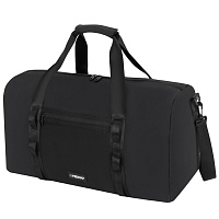 Сумка спортивная HEIKKI WORKOUT (ХЕЙКИ), карман на молнии, черная, 28x51x25 см, 273916