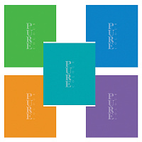 Тетрадь А5, 48 л. HATBER-ECO скоба, офсет №2 ЭКОНОМ, линия, обложка картон, PUREcolour (микс), 092116, 48Т5C2