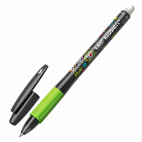 Ручка стираемая гелевая с грипом BIC "Gelocity Illusion", ЧЕРНАЯ, корпус черный, линия 0,3 мм, 516523 фото Ручка стираемая гелевая с грипом BIC "Gelocity Illusion", ЧЕРНАЯ, корпус черный, линия 0,3 мм, 516523