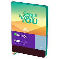 Ежедневник недатированный, А5, 136л., кожзам, Berlingo "Scenic", мятный срез, с рисунком фото Ежедневник недатированный, А5, 136л., кожзам, Berlingo "Scenic", мятный срез, с рисунком