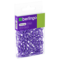 Скрепки 28мм, Berlingo, 100шт., цветные, ПВХ упак., европодвес, фиолетовые фото Скрепки 28мм, Berlingo, 100шт., цветные, ПВХ упак., европодвес, фиолетовые