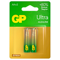 Батарейка GP Ultra G-Tech AA (LR6) 15AU алкалиновая, BC2 фото Батарейка GP Ultra G-Tech AA (LR6) 15AU алкалиновая, BC2