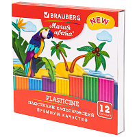 Пластилин классический BRAUBERG "МАГИЯ ЦВЕТА NEW", 12 цветов, 240 г, стек, ВЫСШЕЕ КАЧЕСТВО, 106426 фото Пластилин классический BRAUBERG "МАГИЯ ЦВЕТА NEW", 12 цветов, 240 г, стек, ВЫСШЕЕ КАЧЕСТВО, 106426