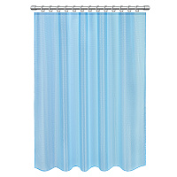 Шторка для ванной ПОЛИЭСТЕР, 180х180 см, кольца в комплекте, ГОЛУБОЙ БРИЛЛИАНТ, PRIMILA (ПРИМИЛА), 700090