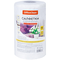 Салфетки универсальные OfficeClean, вискоза, 20*20см, 180шт., белые, в рулоне, 35г/м2 фото Салфетки универсальные OfficeClean, вискоза, 20*20см, 180шт., белые, в рулоне, 35г/м2