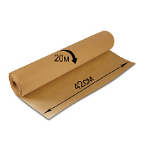 Крафт-бумага в рулоне, 420 мм x 20 м, плотность 78 г/м2, Марка А (Коммунар), BRAUBERG, 440144 фото Крафт-бумага в рулоне, 420 мм x 20 м, плотность 78 г/м2, Марка А (Коммунар), BRAUBERG, 440144