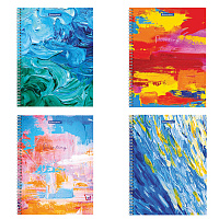 Тетрадь А4, 120 л., BRAUBERG гребень, клетка, обложка картон, "Painting", 404072 фото Тетрадь А4, 120 л., BRAUBERG гребень, клетка, обложка картон, "Painting", 404072