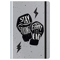 Ежедневник недатированный А5, 128л., 7БЦ, BG "Stay strong", матовая ламинация, на резинке фото Ежедневник недатированный А5, 128л., 7БЦ, BG "Stay strong", матовая ламинация, на резинке
