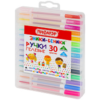 Ручки гелевые ПИФАГОР, НАБОР 30 ЦВЕТОВ, "ЭНИКИ-БЕНИКИ", линия письма 0,5 мм, 143825 фото Ручки гелевые ПИФАГОР, НАБОР 30 ЦВЕТОВ, "ЭНИКИ-БЕНИКИ", линия письма 0,5 мм, 143825