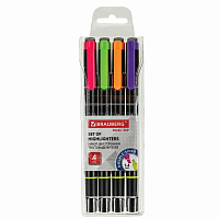 Набор текстовыделителей двусторонних BRAUBERG DUAL TIP 4 шт., АССОРТИ, линия 1-4 мм, 150845 фото Набор текстовыделителей двусторонних BRAUBERG DUAL TIP 4 шт., АССОРТИ, линия 1-4 мм, 150845