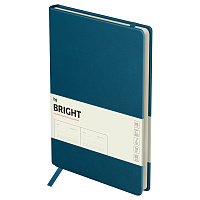 Ежедневник недатированный, B5, 136л., твердый переплет, кожзам, BG "Bright. Teal", синий, карман фото Ежедневник недатированный, B5, 136л., твердый переплет, кожзам, BG "Bright. Teal", синий, карман