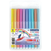 Фломастеры ПАСТЕЛЬНЫЕ 10 ЦВЕТОВ CENTROPEN "Colour World Pastel", смываемые, 7550/10TP, 7 7550 1087 фото Фломастеры ПАСТЕЛЬНЫЕ 10 ЦВЕТОВ CENTROPEN "Colour World Pastel", смываемые, 7550/10TP, 7 7550 1087