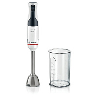 Блендер погружной BOSCH MSM4W210, 600 Вт, 1 скорость, 1 насадка, стакан, белый фото Блендер погружной BOSCH MSM4W210, 600 Вт, 1 скорость, 1 насадка, стакан, белый