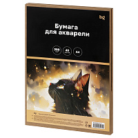 Бумага для акварели 40л. А4, BG "Акварельный кот", среднее зерно, 200 г/м2, в КОРОБЕ фото Бумага для акварели 40л. А4, BG "Акварельный кот", среднее зерно, 200 г/м2, в КОРОБЕ