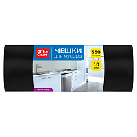 Мешки для мусора 360л OfficeClean ПВД, 110*140см, 60мкм, 10шт., прочные, черные, в рулоне фото Мешки для мусора 360л OfficeClean ПВД, 110*140см, 60мкм, 10шт., прочные, черные, в рулоне